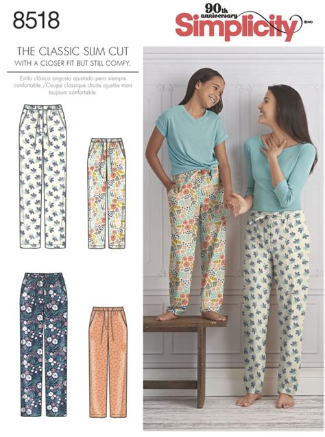 Simplicity Simplicity Pattern 8518 Girls And Misses Slim Fit Lounge Pants