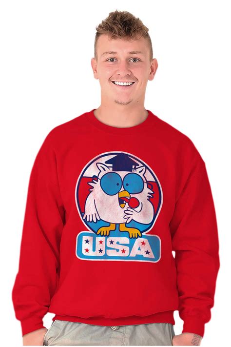 Tootsie Mr Owl Usa American Patriot Sweatshirt For Men Or Women Brisco