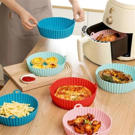 Forma Assadeira Para Fritadeira Air Fryer Em Silicone Flex Vel Lav Vel