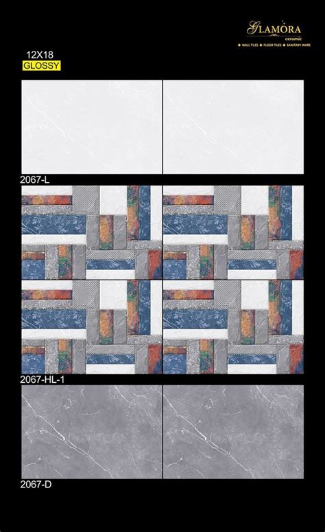 Mozzaco Multicolor 12x18 Glossy Wall Tile Thickness 10 15 Mm At Rs