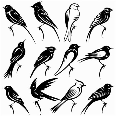 5 000 Simple Bird Symbols Pictures