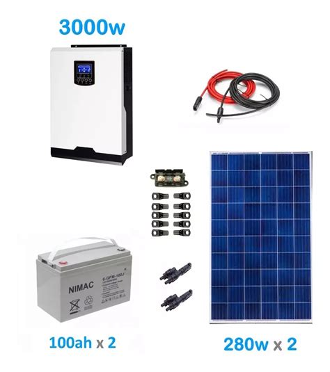 Ripley KIT SOLAR FOTOVOLTAICO 3000W HÍBRIDO BÁSICO