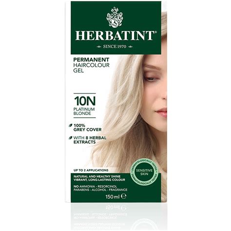 Herbatint Permanent Haircolour Gel N Platinum Blonde Ml Natonic