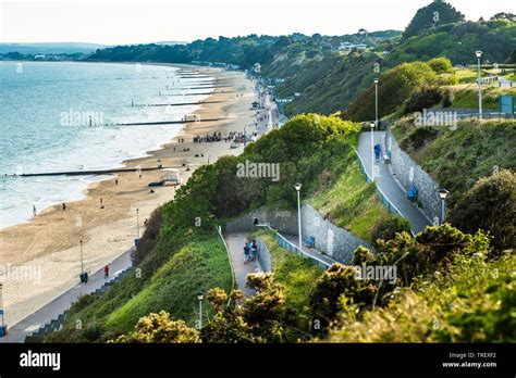 Bournemouth West Beach And Cliffs With The Zig Zag Cliff Path Poole