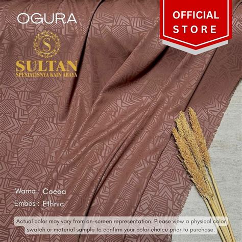 Jual Cm Embos Ethnic Ogura Cocoa Kain Abaya Sultan Shopee Indonesia