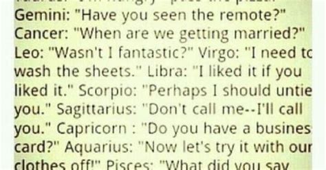 Zodiac Sex Quotes