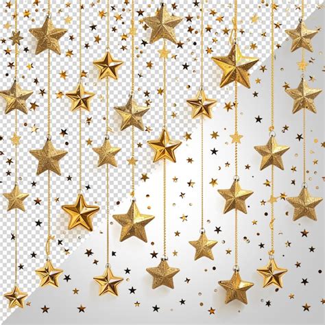 Premium PSD Christmas Stars Isolated On White Background