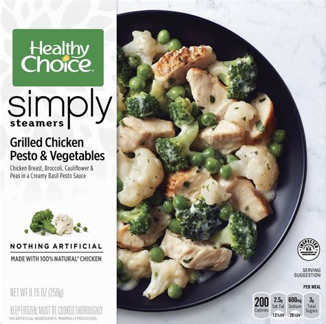 Healthy Choice Simply Streamers Grilled Chicken Pesto Vegetables Main