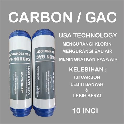 Jual FILTER AIR FILTER CARBON GAC CATRIDGE CARBON GAC PENGHILANG