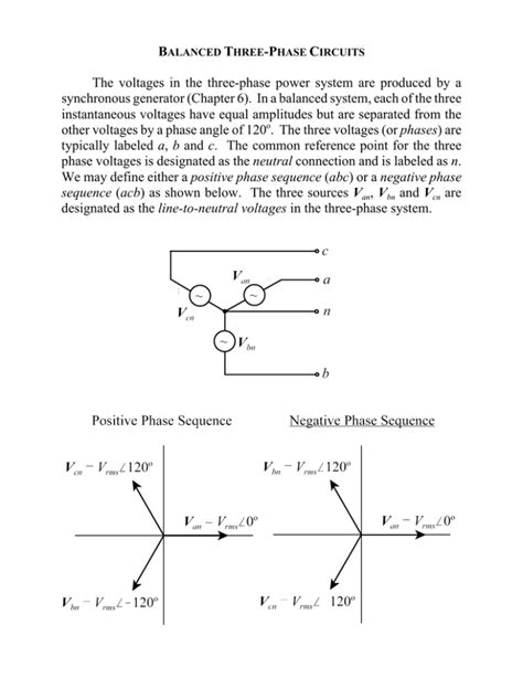 The Voltages In The Three Phase Power System Are Produced By A