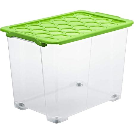 Rotho Compact Aufbewahrungsbox 70l Mit Deckel Und Rollen Kunststoff