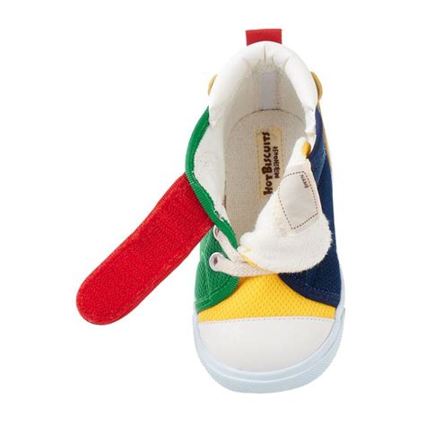 ミキハウス セカンドシューズ 顔ドン メッシュ素材 セカンド ベビーシューズ 靴 くつ マルチカラー 14cm 14 5cm 15cm ホットビスケッツ HOT BISCUITS 73