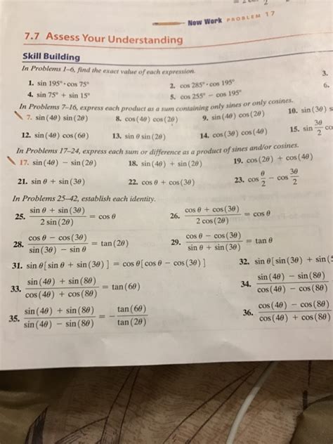 Solved Find The Exact Value Of Each Expression Sin 195 Chegg