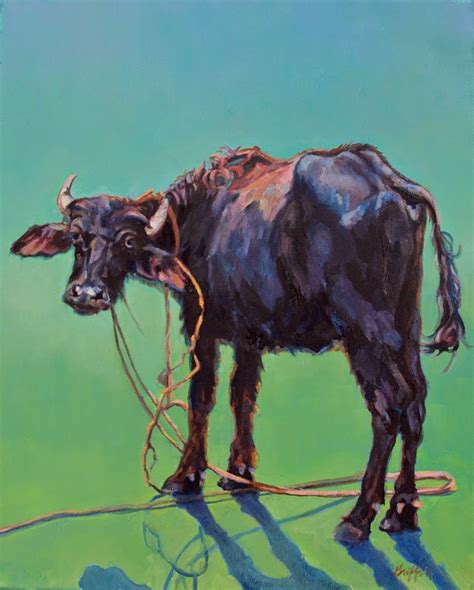 Colorful Contemporary Wildlife Artbuffalo Painting H20 Buffalo By