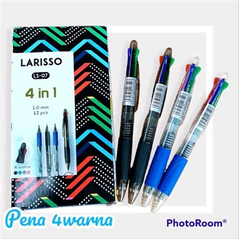 Jual PULPEN EMPAT WARNA PENA 4 IN 1 BOLPOIN EMPAT WARNA LARISSO