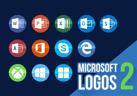 Microsoft Icons New Logos Vector 2 113477 Vector Art At Vecteezy