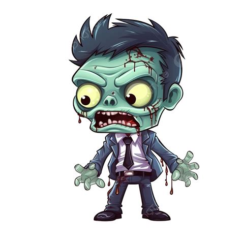 Vector Illustration Of Cartoon Zombie Happy Halloween Day Character