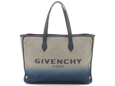 Givenchy ジバンシー ボンドトートバッグ キャンバス レザー ブルーグラデーション 男女兼用トートバッグ【433