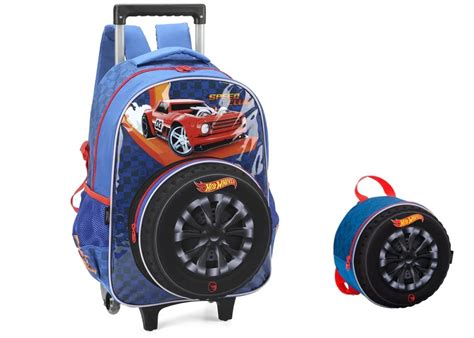 Suprema Acess Rios Kit Mochila E Lancheira Hot Wheels C Al A De Costas Original