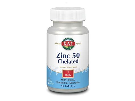 KAL Zinc 50 Chelated Zink Chelat - Zink - Mineralien - Gesundheit