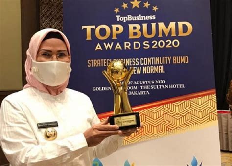 Bupati Ratu Tatu Chasanah Raih Penghargaan Top Pembina Bumd Award 2020