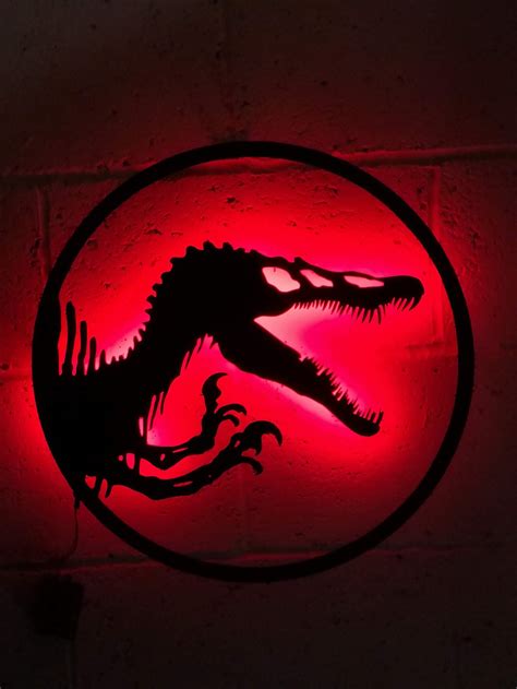 Jurassic Park Led Wall Art Etsy