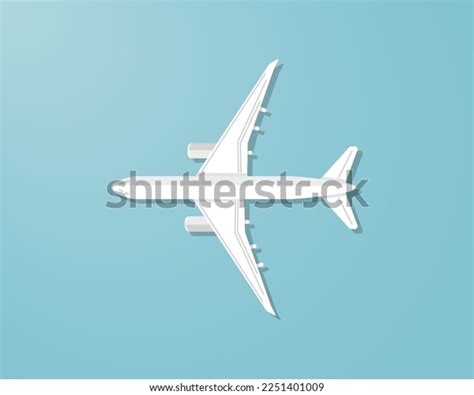 Top View Passenger Plane Vector Simple Stock Vector (Royalty Free ...