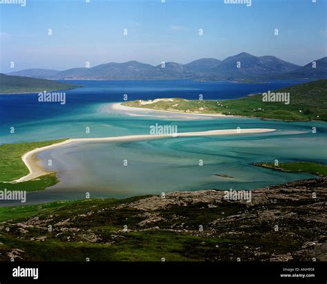 Luskentyre Beach Isle Of Harris View From Carran Stock Photo Alamy