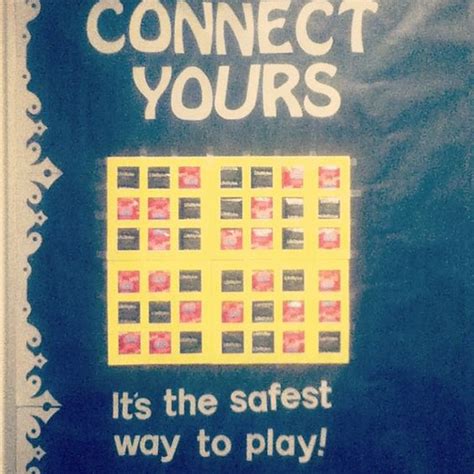 Bulletin Board A Connect Four Board Made From Black And Red Condoms Encouraging Safe Sex