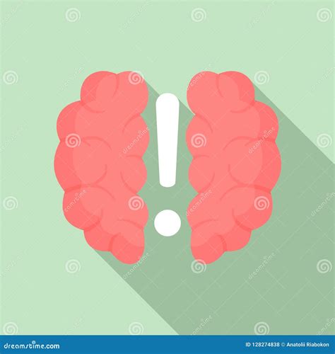 Brain Solution Icon Flat Style Stock Vector Illustration Of