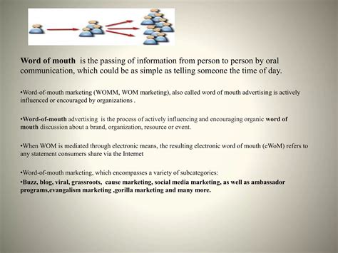Word of mouth marketing | PPT