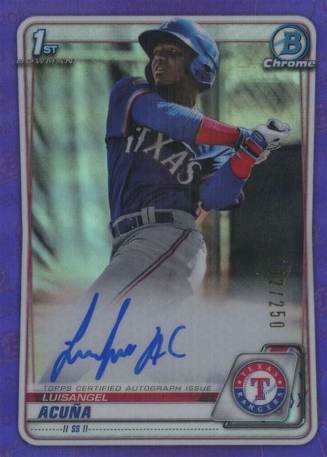 Luisangel Acuna Bowman Chrome Cpa La Prospect Auto Purple