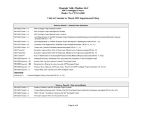 Supplemental Filing Table Of Contents Mvp Southgate