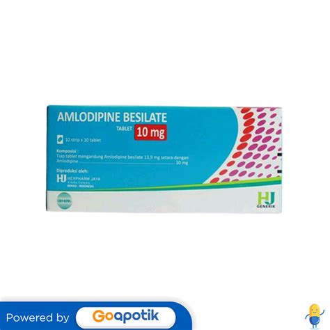 Jual AMLODIPINE BESILATE HEXPHARM 10 MG BOX 100 TABLET Shopee Indonesia