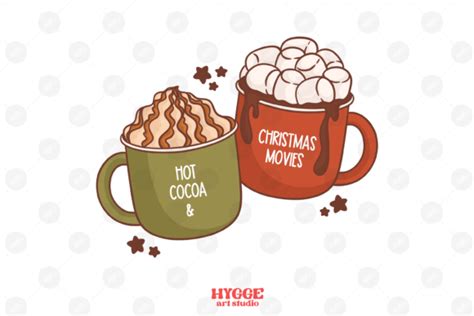 Hot Cocoa Christmas Movies Retro PNG Graphic By Hygge Artstudio Creative Fabrica