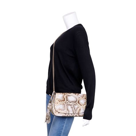 Gucci Python Soho Chain Crossbody Bag W Box Oliver Jewellery