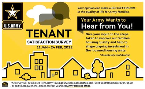 Us Army Launches Annual Housing Tenant Satisfaction Survey Article The United States Army