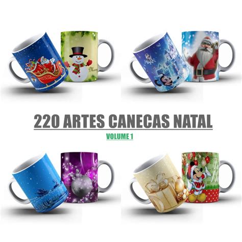 Artes Estampas Para Sublimacao De Canecas Natal Volume