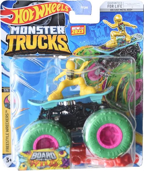 Amazon Hot Wheels Monster Trucks Board Wild Connect And Crash Freestyle Wreckers