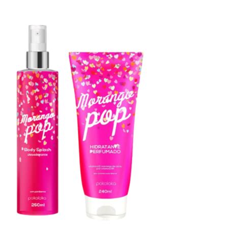 Kit Hidratante Corporal Body Splash Morango Pop Pokoloka Loja Blush