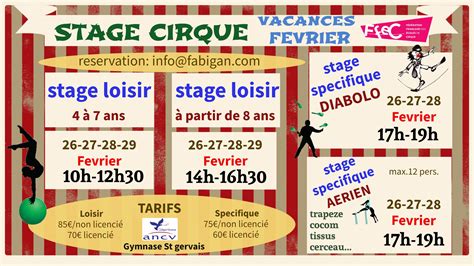 Fabigan Ecole De Cirque En Vend E Spectacle Pour Enfants Attraction