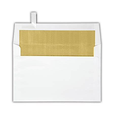 Lux Invitation Envelopes A Peel Press Closure Goldwhite Pack Of