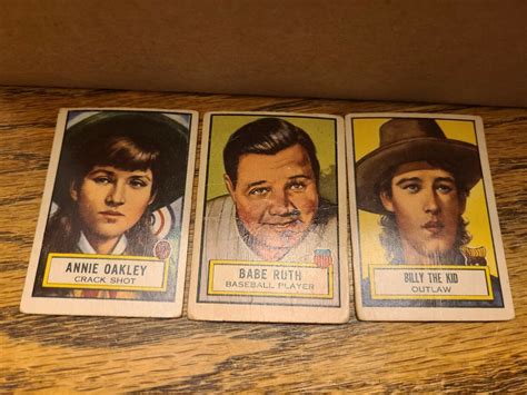 Mavin 1952 Topps Babe Ruth Look N See Trading Cards Billy The Kid Annie Oakley Yankees