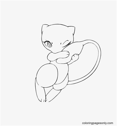 Mew Coloring Pages Coloring Pages For Kids And Adults