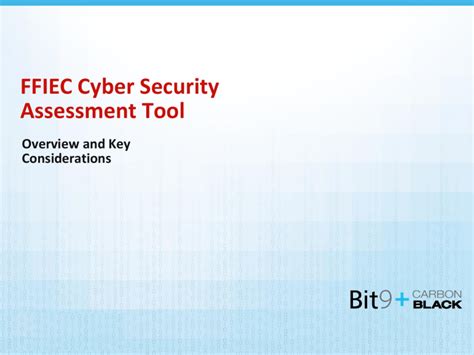 Understanding The Ffiec Cybersecurity Assessment Tool