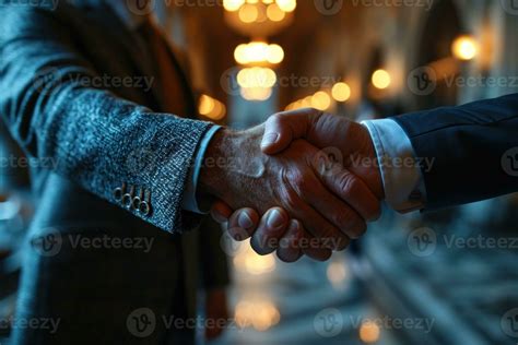 Ai Generated A Captivating Image Of Business Handshakes Business