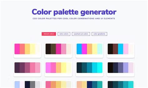 Color Palette Generator | CSS Color Palettes | Product Hunt