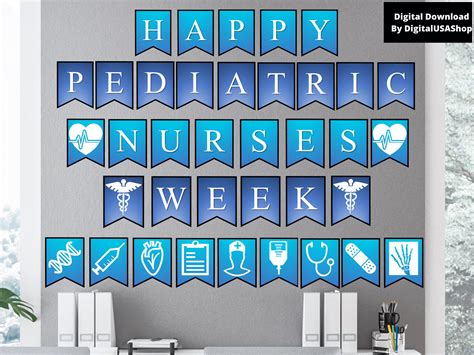 National Pediatric Nurses Week Printable Wall Banner Nurses Week Gift