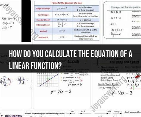 Linear Function Equation Calculation: Step-by-Step Guide - JoyAnswer.org