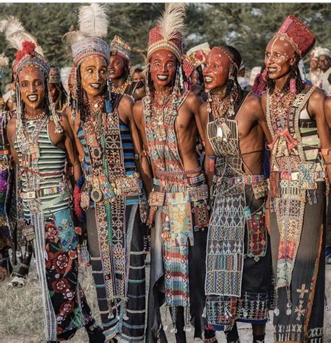 Wodaabe Men In Their Quest To Find A Female In The Annual Gerewol Festival Once A Year In Chad